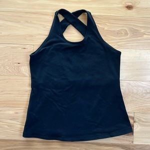 Lululemon Black Crisscross Wet Dry Warm Tank Top | Size 6